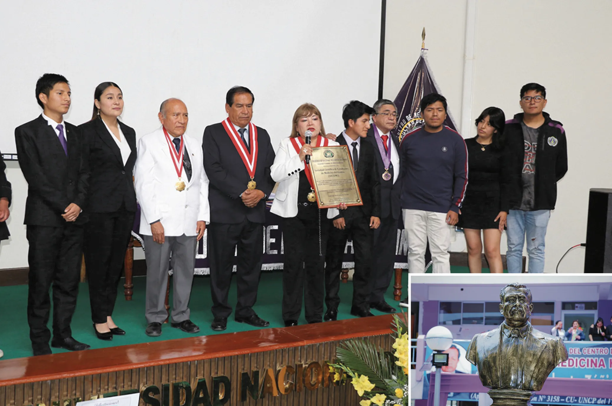 UNCP: Rinde Homenaje al Dr. Zúñiga con la develación de su busto