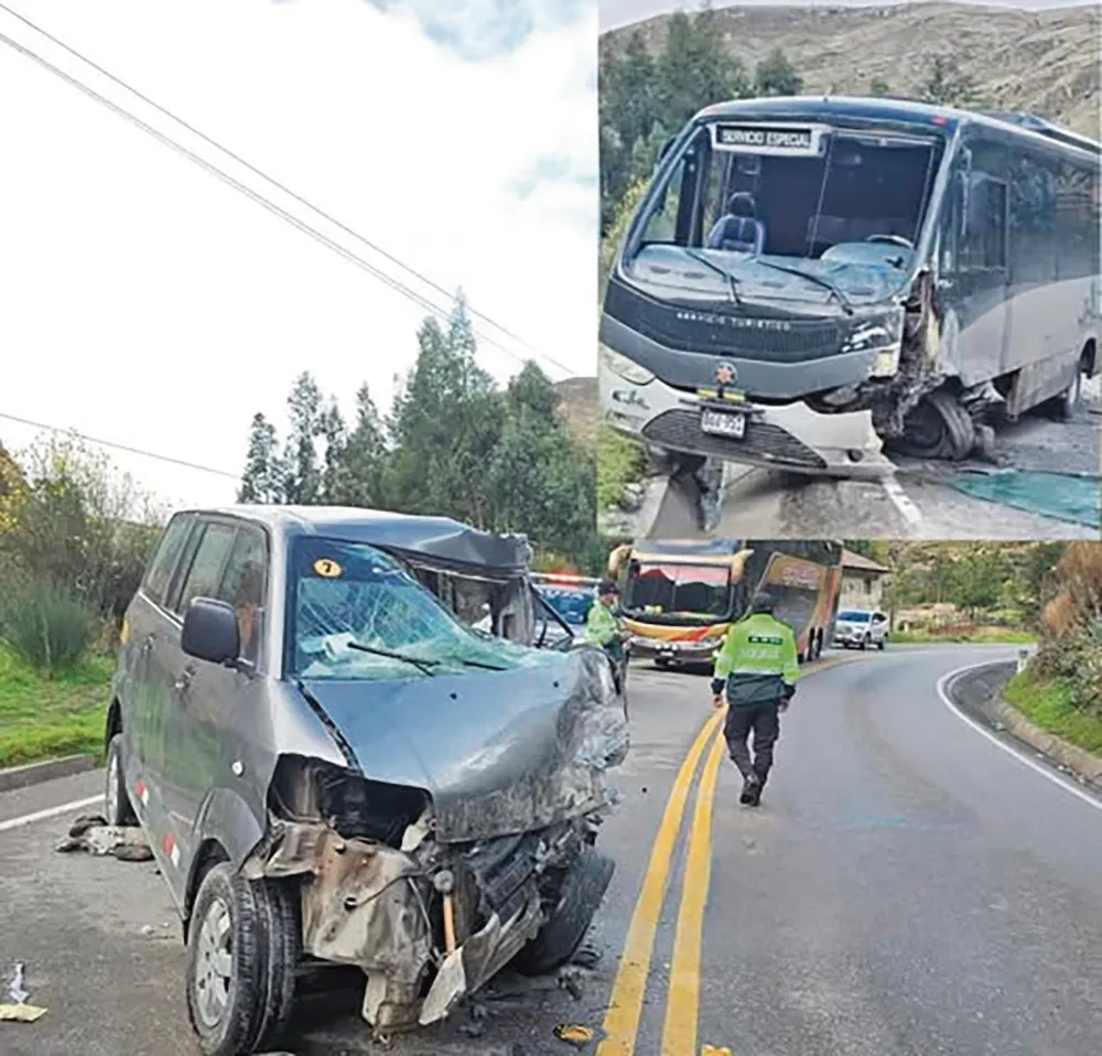 EN VIOLENTO CHOQUE EN CARRETERA CENTRAL: TODA UNA FAMILIA RESULTA HERIDA