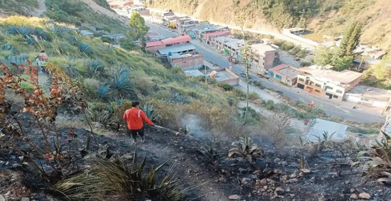 INCENDIO FORESTAL: EN CP DE ACOBAMBA DISTRITO DE HUARIACA