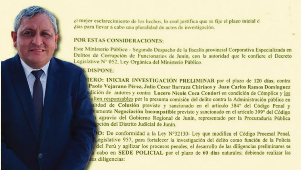 FISCALÍA ABRE INVESTIGACIÓN: CONTRA “COMISIÓN VEJARANO” POR ADJUDICACIÓN DEL HOSPITAL DE SATIPO
