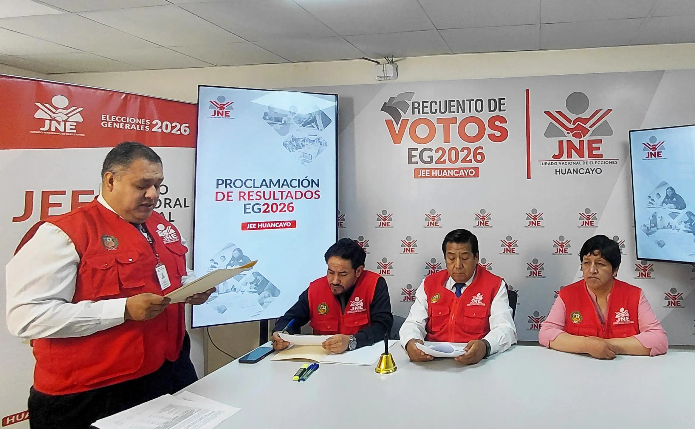 JEE DE HUANCAYO PROCLAMA RESULTADOS DE ELECCIÓN PRESIDENCIAL