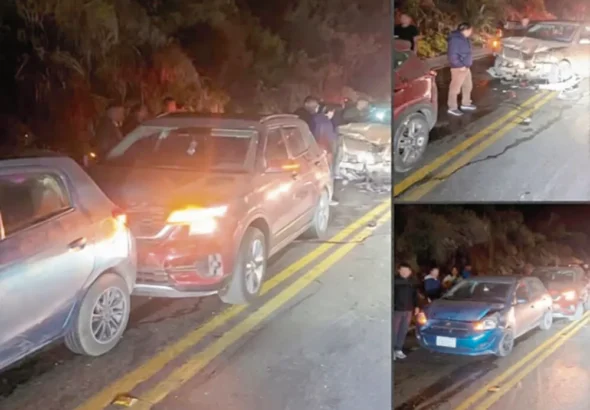CUÁDRUPLE CHOQUE: EN LA CARRETERA CENTRAL GENERA CONGESTIÓN VEHICULAR EN SAN MATEO