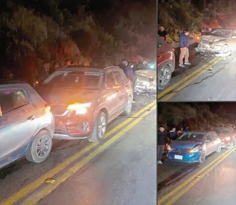 CUÁDRUPLE CHOQUE: EN LA CARRETERA CENTRAL GENERA CONGESTIÓN VEHICULAR EN SAN MATEO
