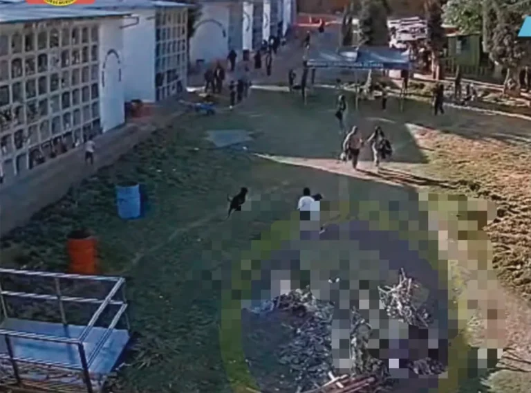 TARMA: SUJETO REALIZA DISPAROS EN CEMENTERIO GENERAL