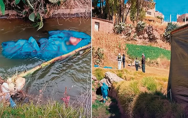 MACABRO HALLAZGO EN SICAYA: ENCUENTRAN CUERPO MANIATADO Y EMBOLSADO EN CANAL DE REGADÍO