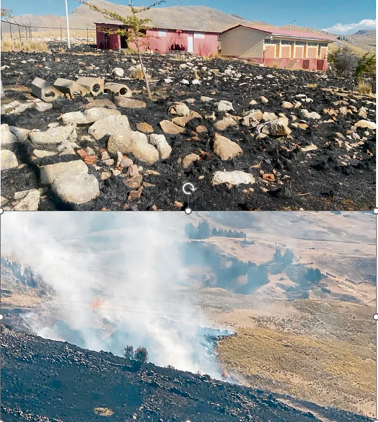HUANCAVELICA: INCENDIO FORESTAL ARRASA PASTIZALES