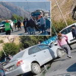 ACCIDENTE EN CARRETERA CENTRAL: CHOQUE ENTRE MINIVÁN Y AUTOMÓVIL DEJA HERIDOS Y CONGESTIÓN VEHICULAR