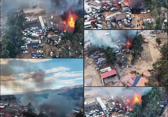 MINUCIOSA INVESTIGACION: SOBRE INCENDIO QUE ARRASÓ MÁS DE 100 VEHÍCULOS EN INCHO