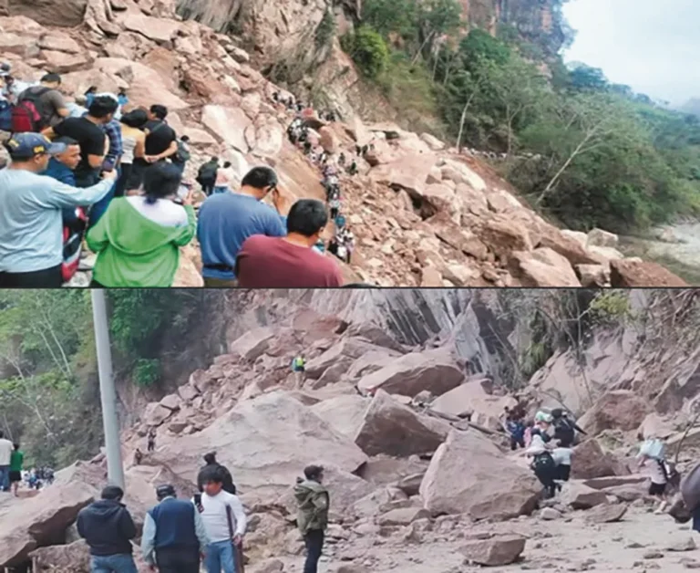 EN CARRETERA A SELVA CENTRAL: DERUMBE BLOQUEA TRÁNSITO DE VEHÍCULOS