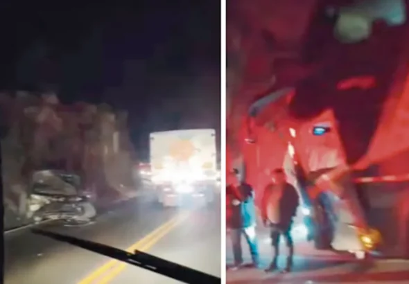 COLISIÓN FRONTAL: BUS INTERPROVINCIAL Y CAMIONETA DEJA VARIOS HERIDOS EN MATUCANA