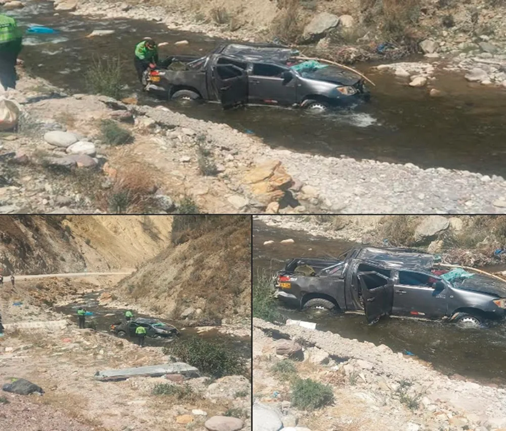 CAMIONETA CAE AL RIO SHULCAS: DEJA UN FALLECIDO Y DOS HERIDAS