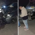 CHOQUE DE AUTO Y COMBI: GENERA ALARMA DE FUGA DE GAS EN SUBIDA A HUÁCHAC