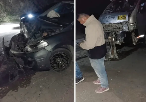 CHOQUE DE AUTO Y COMBI: GENERA ALARMA DE FUGA DE GAS EN SUBIDA A HUÁCHAC