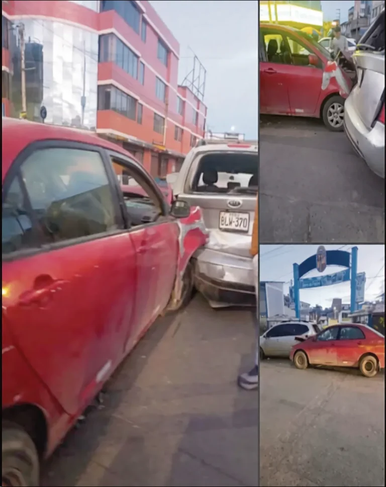 CHAUPIMARCA: VIOLENTO CHOQUE FRENTE A TERMINAL
