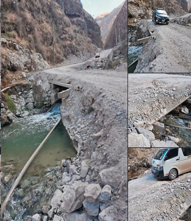 CARMEN CHICO: ALERTAN COLAPSO DE PUENTE ARTESANAL