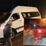 CUATRO PERSONAS HERIDAS: DEJA CHOQUE FRONTAL DE MINIVAN Y UN AUTO EN CURICACA YANACHACRA