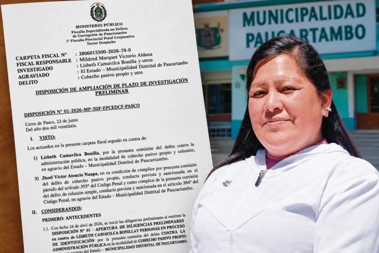 PAUCARTAMBO: DETIENEN A ALCALDESA Y 5 PERSONAS POR DELITO