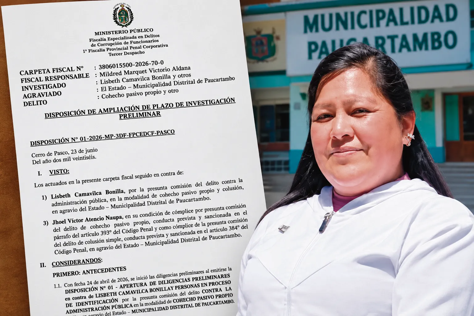 PAUCARTAMBO: DETIENEN A ALCALDESA Y 5 PERSONAS POR DELITO