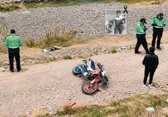 ENTRE PAZOS-HUANCAYO: ESCOLAR PIERDE LA VIDA CON SU MOTOCICLETA