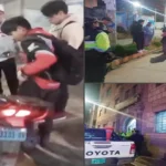 TRAS VIOLENTO CHOQUE CONTRA TAXI: MOTOCICLISTA DE 18 AÑOS RESULTA HERIDO