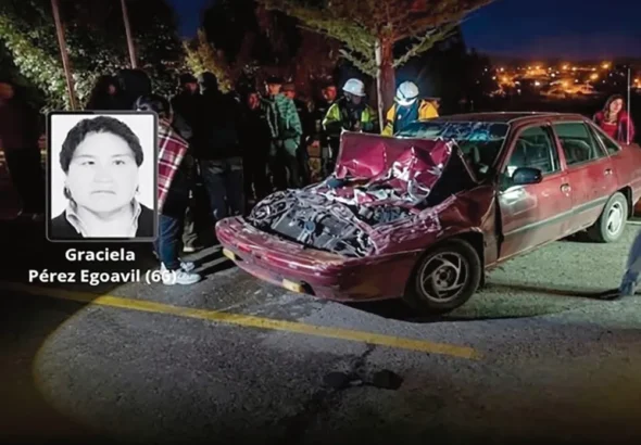 CHOQUE FRONTAL EN VIA CENTRAL: DEJA UNA MUJER FALLECIDA Y GRAVEMENTE HERIDO A DIRIGENTE
