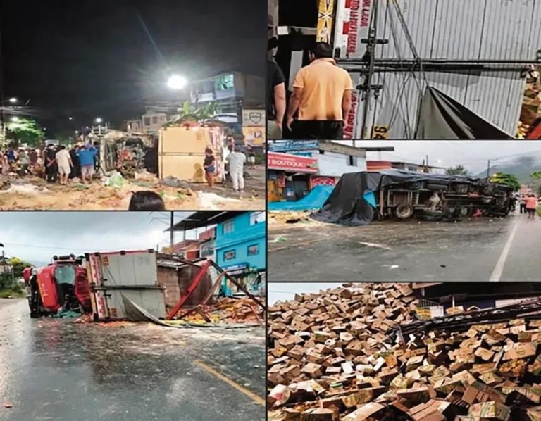 CHOCAN DOS CAMIONES: PARALIZAN TRÁNSITO EN LA CARRETERA CENTRAL