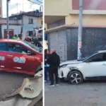 EN EL CENTRO DE LA CIUDAD: VIOLENTO CHOQUE DESATA CONGESTIÓN VEHICULAR