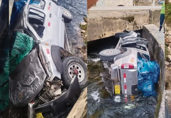 ACCIDENTE EN CARRETERA CENTRAL: VEHÍCULO CAE AL RÍO TISHGO EN TRAMO LA OROYA-CERRO DE PASCO