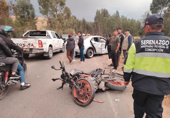 CHOQUE MÚLTIPLE: DEJA VARIOS HERIDOS Y GRAVES EN CARRETERA CENTRAL EN CONCEPCIÓN