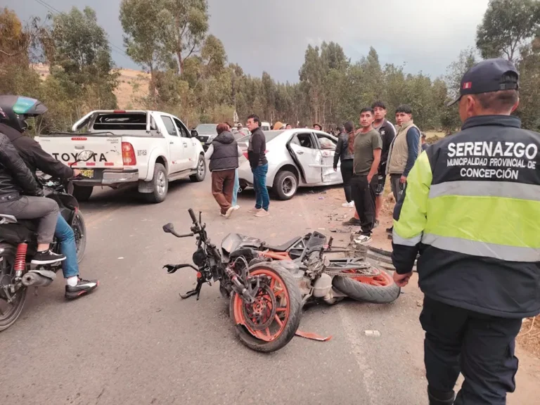 CHOQUE MÚLTIPLE: DEJA VARIOS HERIDOS Y GRAVES EN CARRETERA CENTRAL EN CONCEPCIÓN