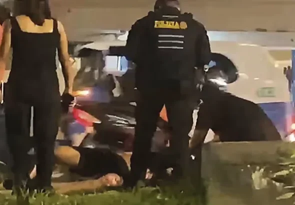 CHOQUE EN SAN RAMÓN: MOTOCICLISTA EBRIO INVADE CARRIL Y COLISIONA CON AUTO