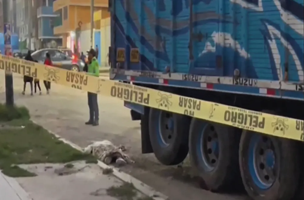 TRAGEDIA VIAL: ANCIANO MUERE ARROLLADO POR PESADO CAMIÓN EN CHILCA